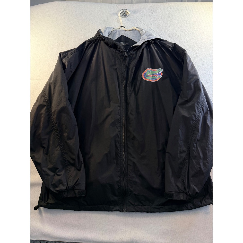 Port Authority Florida Gators Windbreaker Jacket Black Full Zip Hooded Mens 3XL